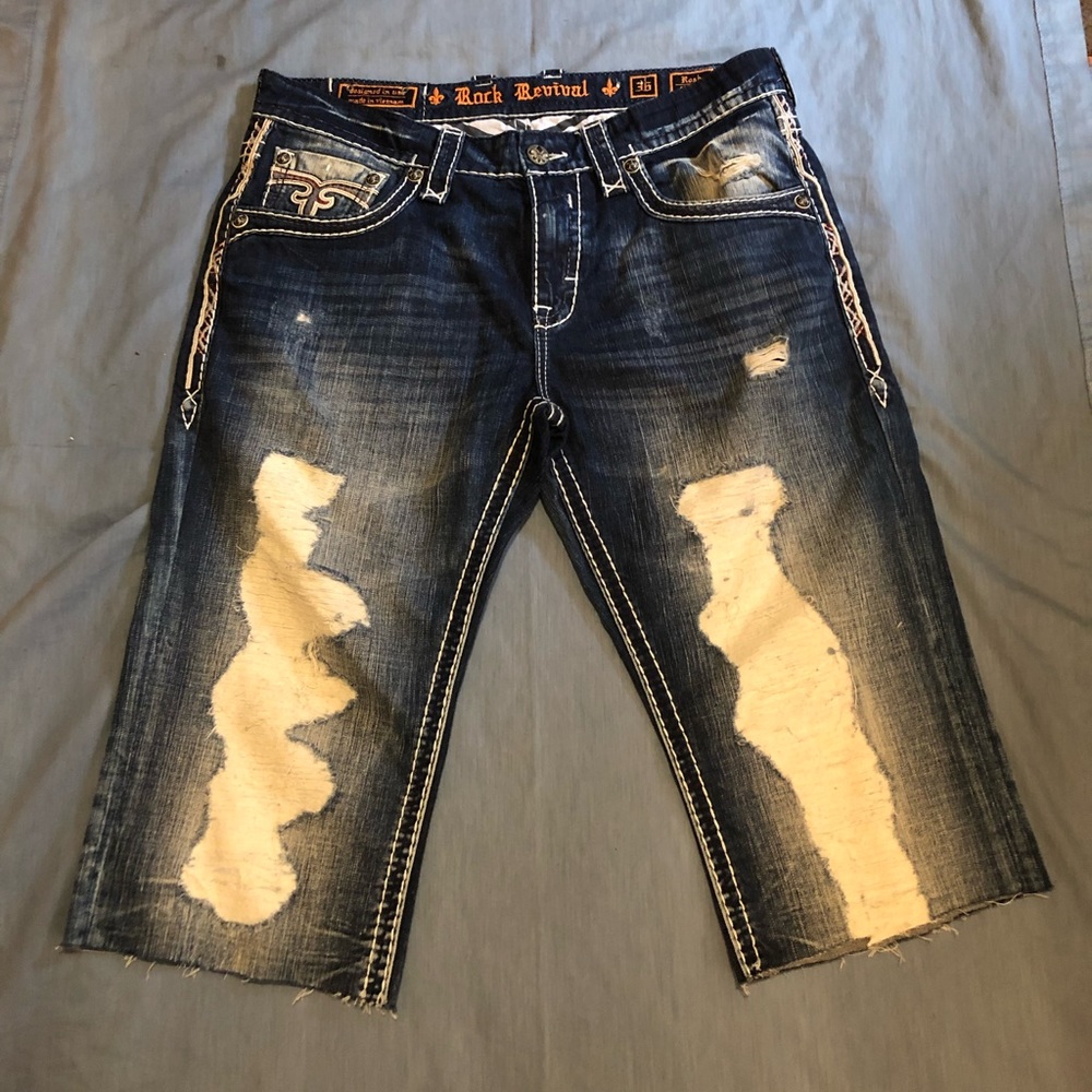 Rock revival jeans cut off shorts size 36 awesome look